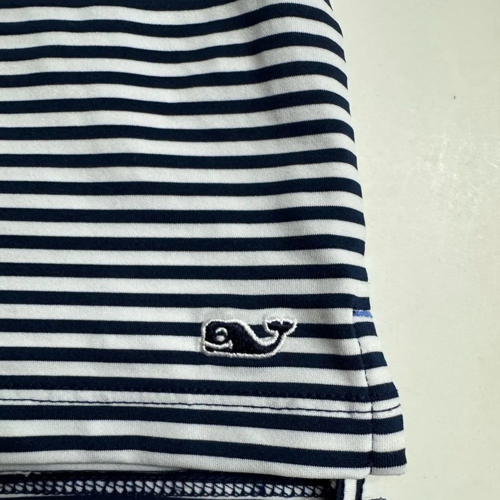 Vineyard Vines Navy White Striped Tank Top Sleeveless Blouse Size Medium - Picture 4 of 6